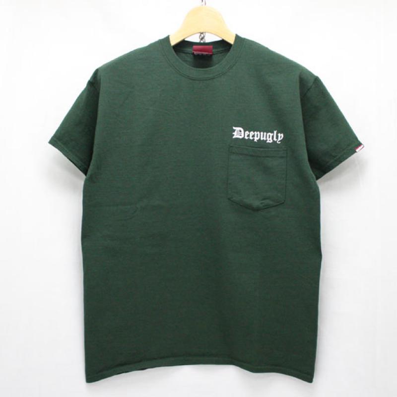 HIDE&SEEK Deep Ugly Pocket S/S Tee:GREEN !!