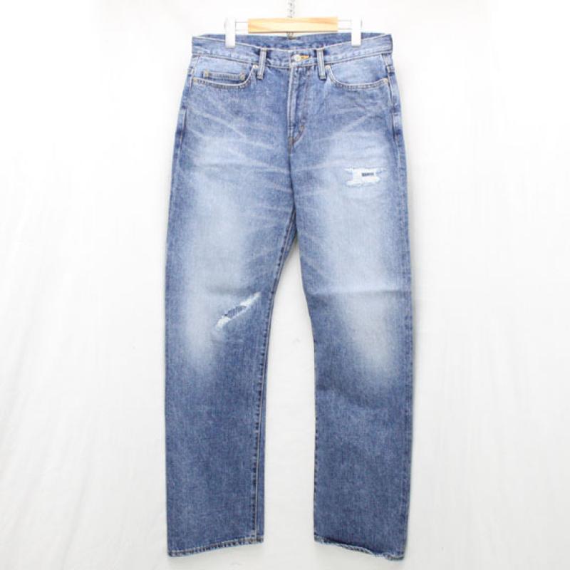 RATS CRASH DENIM PANTS:INDIGO !!