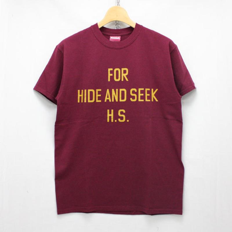 HIDE&SEEK For H.S. S/S Tee (15ss):BURGUNDYMUSTARD !!