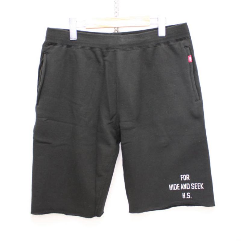 HIDE&SEEK Sweat Shorts (15ss):BLACK !!