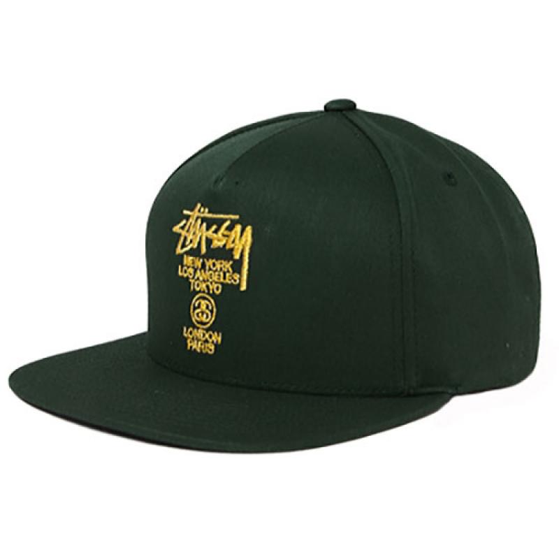 stussy World Tour Lux Strapback Ballcap