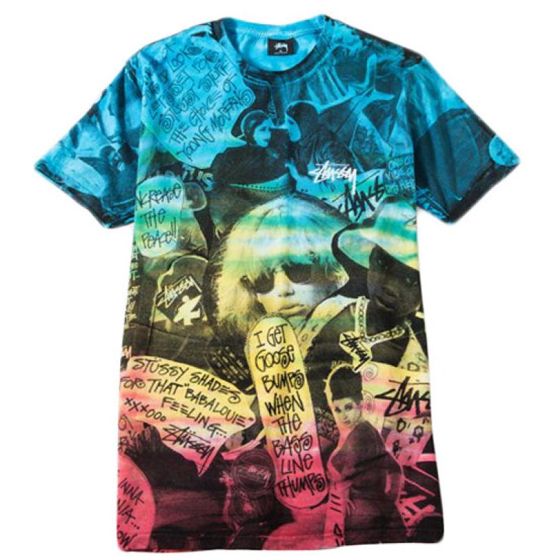 stussy Collage Tie-Dye Tee