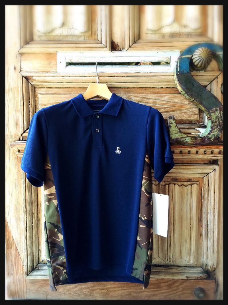 SOPHNET. CAMO SIDE PANEL POLO SALE