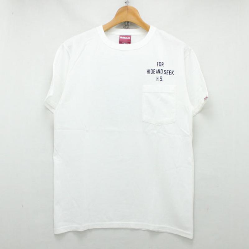 HIDE&SEEK FAR EAST Pocket S/S Tee:WHITE !!