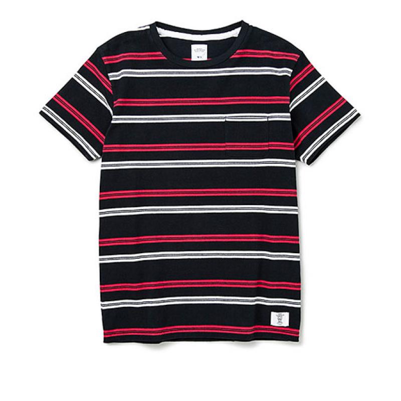 BEDWIN S/S OG BORDER T "EARNIE":BLACK!!