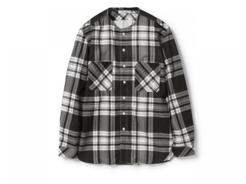 nonnative/TRAVELER SHIRT COTTON PLAID NEL CHECK OVERDYED