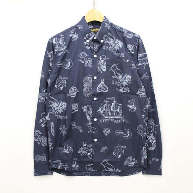 SOFT MACHINE DARK ROOM SHIRTS:NAVY !!