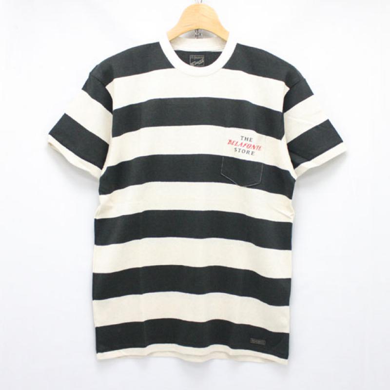 BELAFONTE RAGTIME LINEN BORDER POCKET T:KINARIBLACK !!