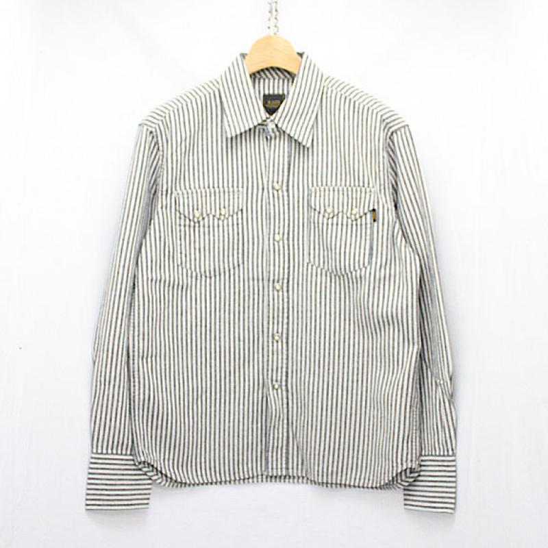 RATS INDIGO STRIPE SHIRT:WHITEBLUE STRIPE !!