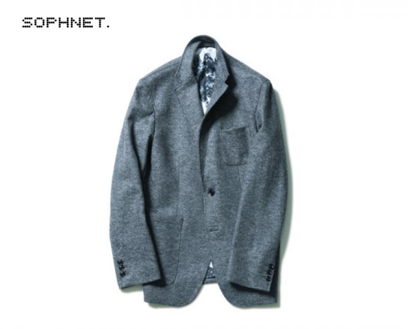 SOPHNET. 156078 SILVERWOOL 2 BUTTON JACKET