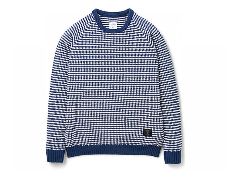 BEDWIN&THE HEARTBREAKERS / C-NECK POPCORN SWEATER "LEIGH" 