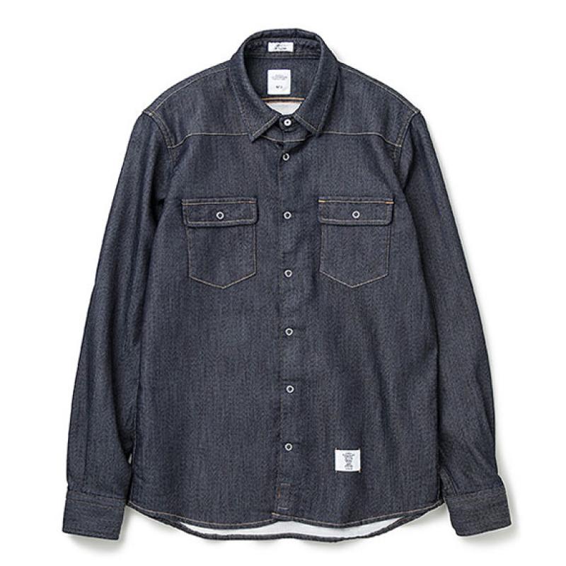 BEDWIN L/S SWEAT DENIM WESTERN SHIRT "PORK":INDIGO !!