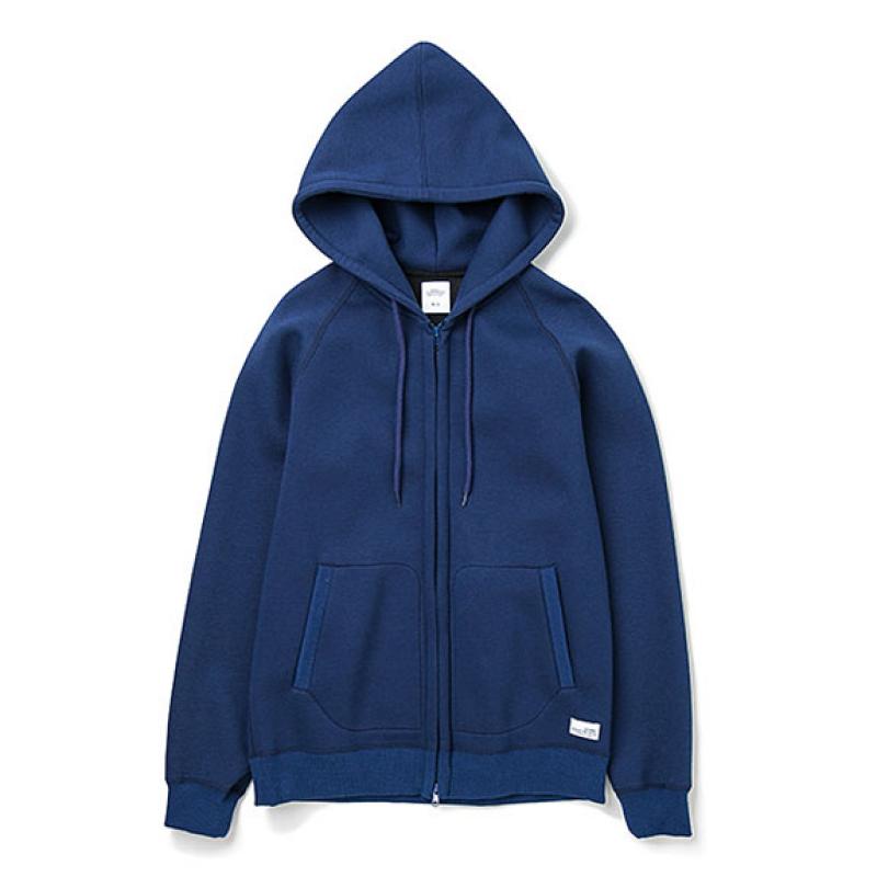 BEDWIN L/S ZIP UP HOODED BONDING "ANTHONY":NAVY !!