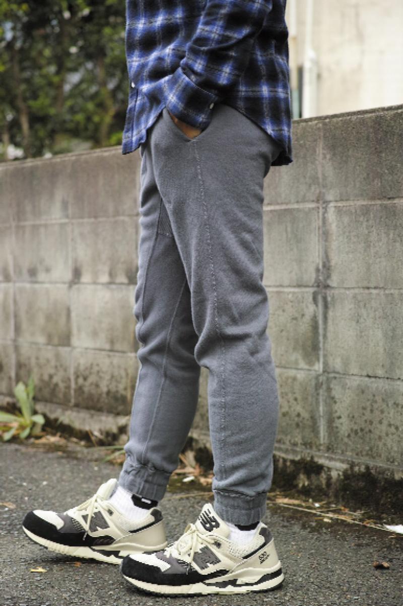 nonnative NN-P2830 DWELLER EASY RIB PANTS COTTON SWEAT OVERDYED