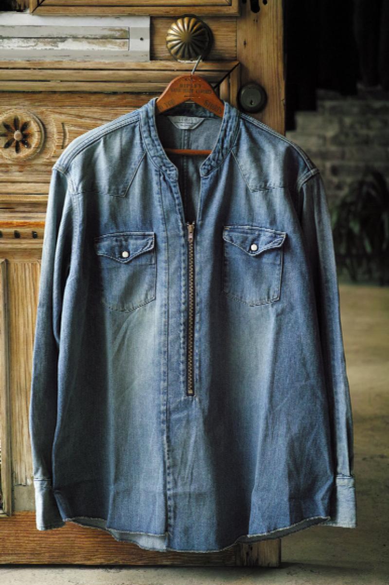 UNUSED US1063 8oz denim pullover western shirt.