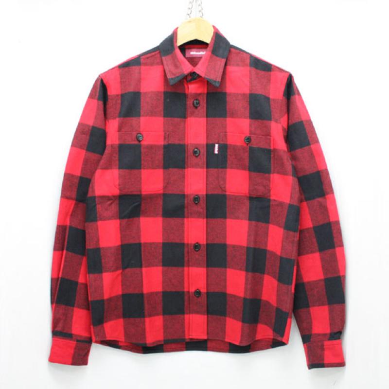 HIDE&SEEK Check L/S Shirt (15aw):RED !!