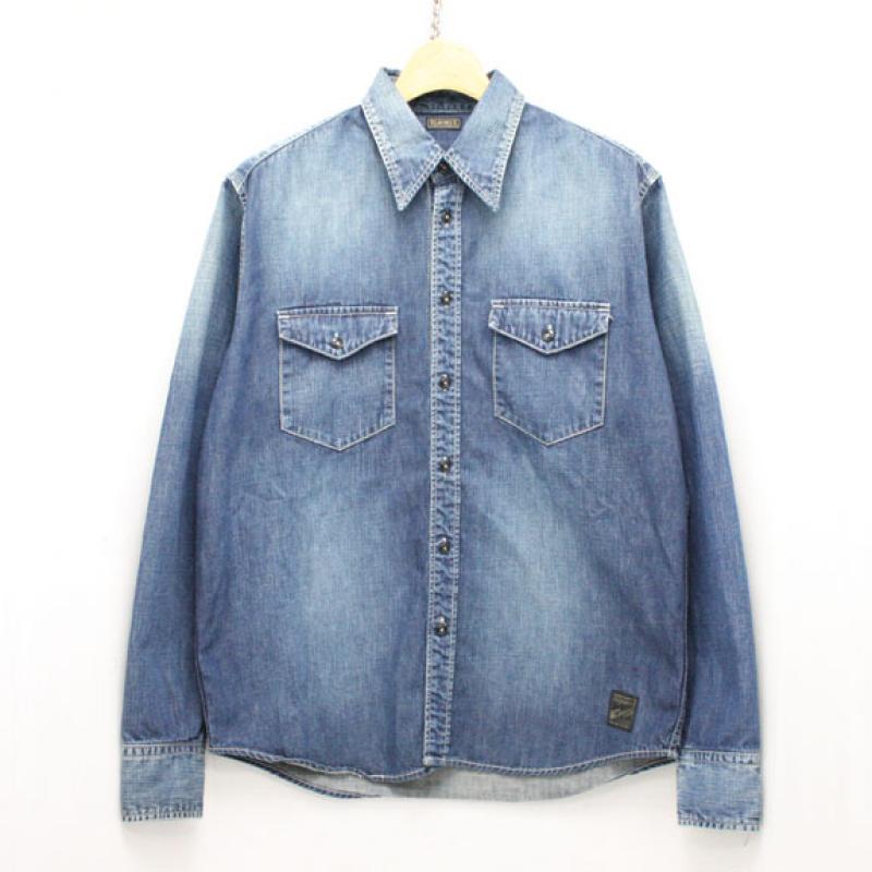 BELAFONTE RAGTIME DENIM SHIRT:Lt OZ WASHED INDIGO !!