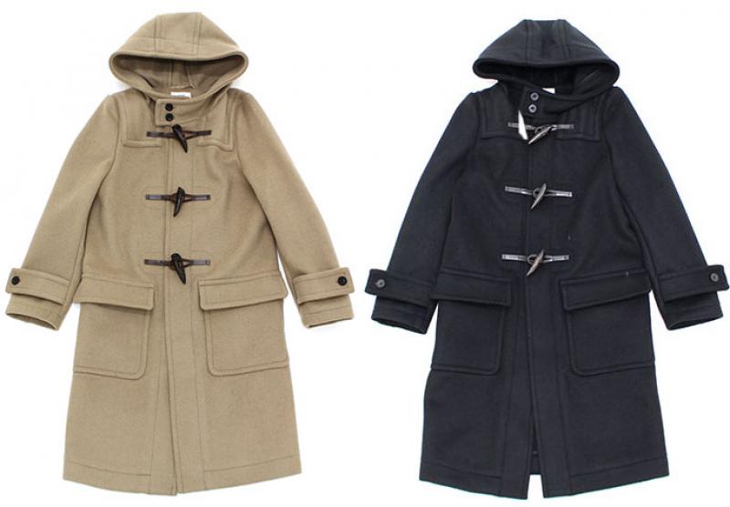 HYKE 2015FW MELTON DUFFLE COAT