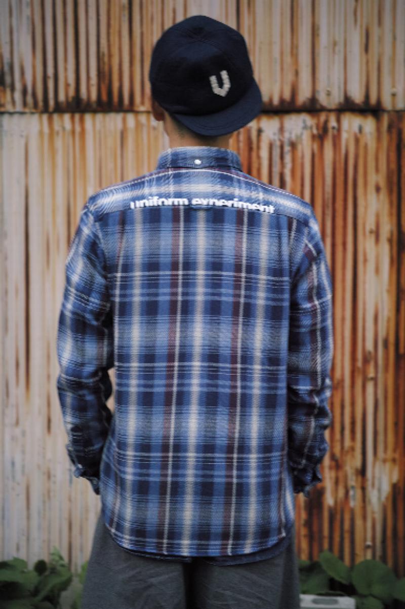 uniform experiment BACK LOGO CHECK B.D SHIRT