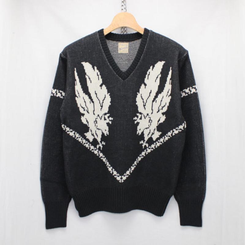 BELAFONTE RAGTIME EAGLE SWEATER:BLACKGRAY !!