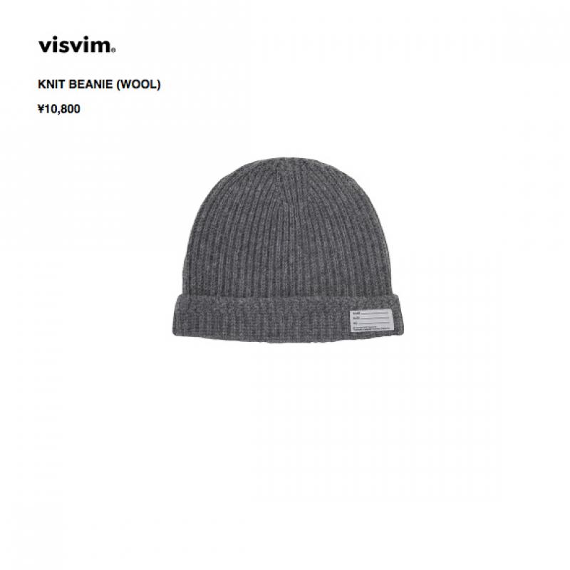 visvim KNIT BEANIE(WOOL) GREY/NAVY/BLACK