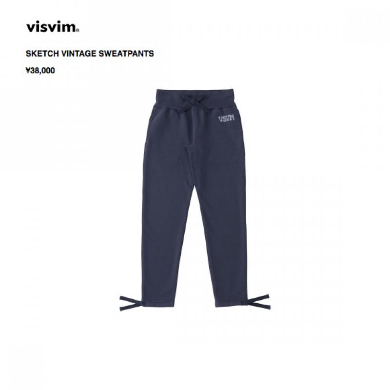 visvim SKETCH VINTAGE SWEATPANTS GREY/NAVY