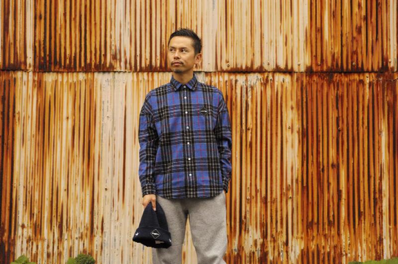 F.C.Real Bristol ARCH STAR APPLIQUE FLANNEL CHECK SHIRT!