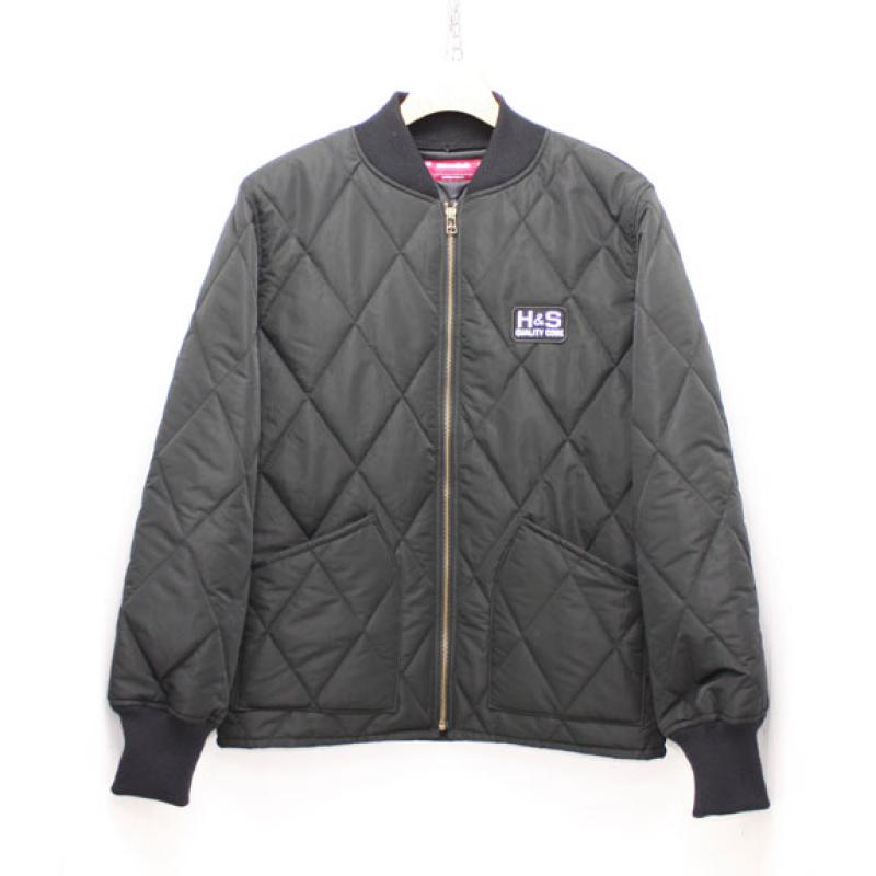 HIDE&SEEK Nylon Quilt JKT (15aw):BLACK !!