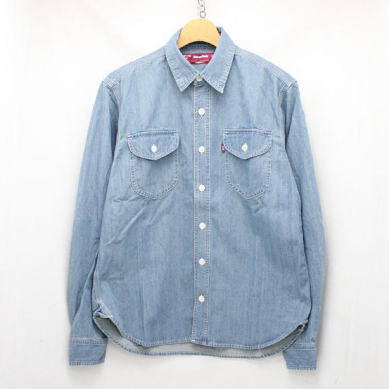 HIDE&SEEK Denim Work L/S Shirt:INDIGO !!