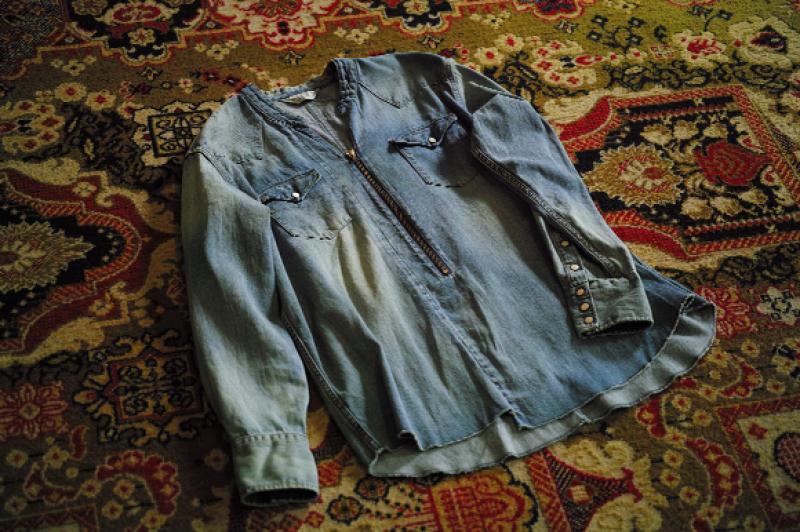 UNUSED US1063 8oz denim pullover western shirt.