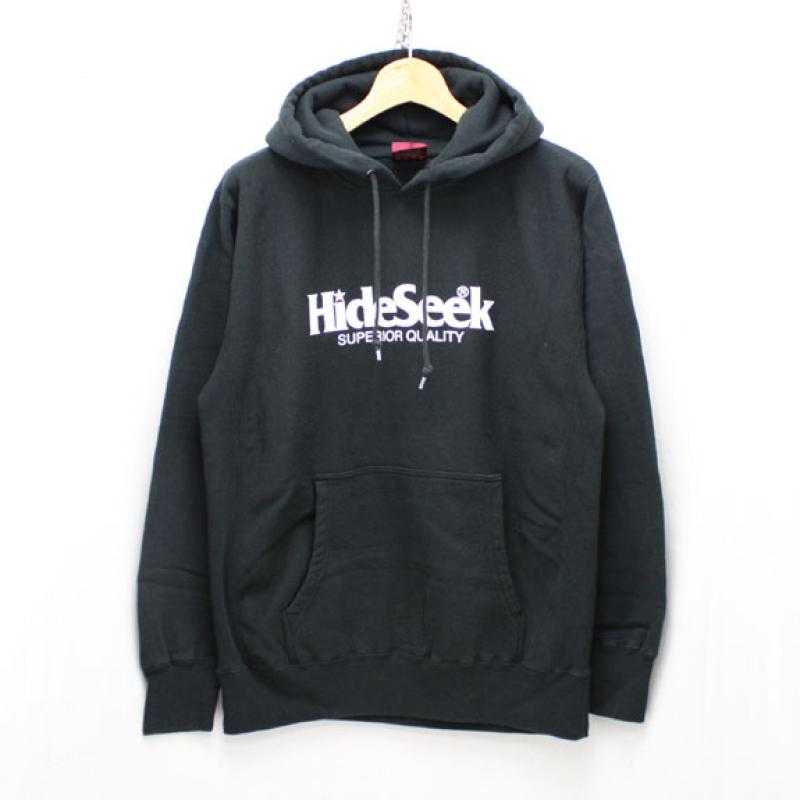 HIDE&SEEK Logo Parka (15aw):BLACK !!