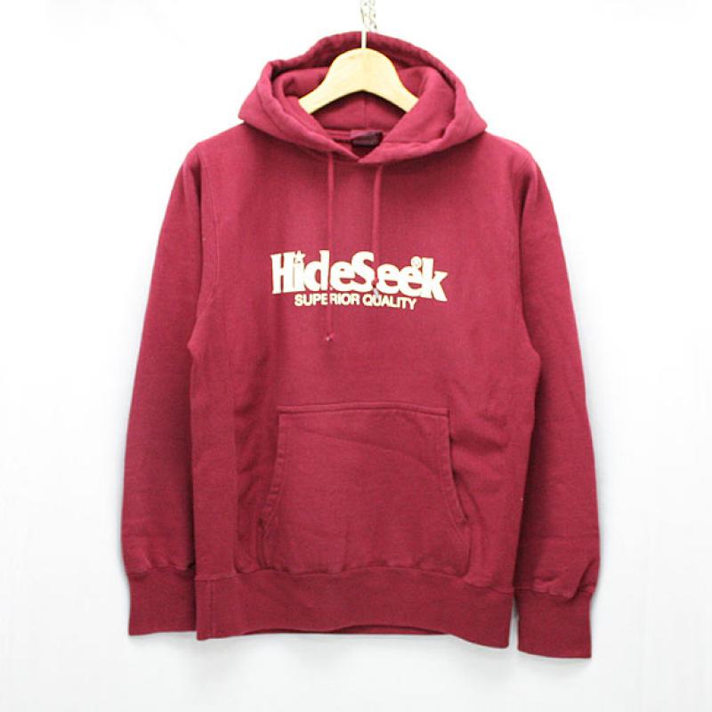 HIDE&SEEK Logo Parka (15aw):BURGUNDY !!