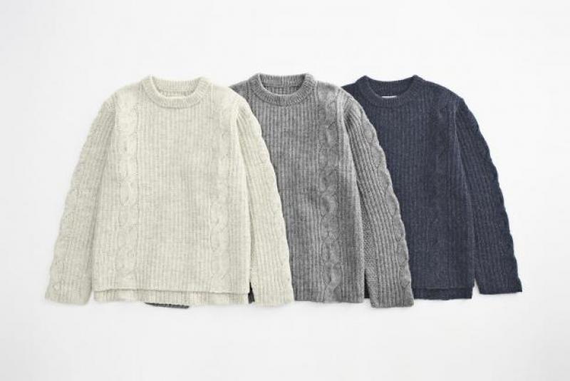 ǯϡŹƬǤưᤤ˥å VICTIM/CABLE KNIT