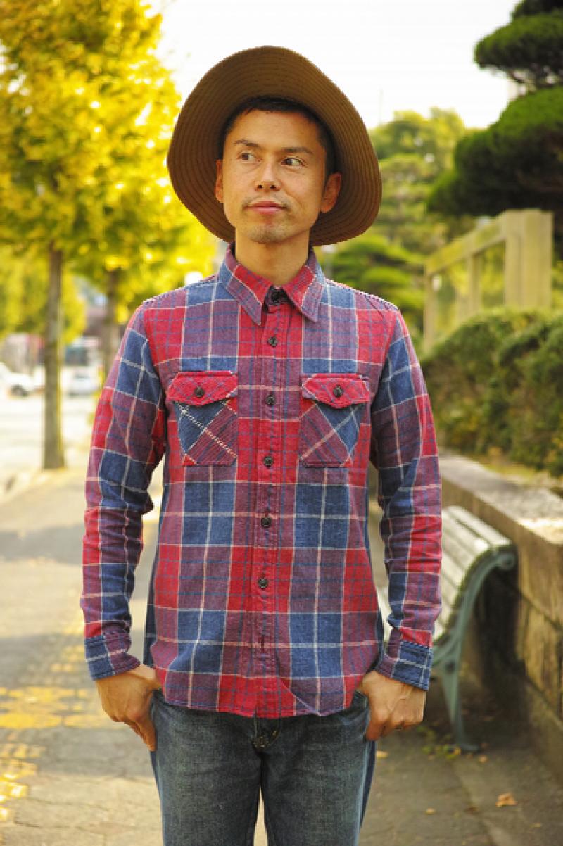 visvim BLACK ELK FLANNEL L/S(INDIGO CHECK)!