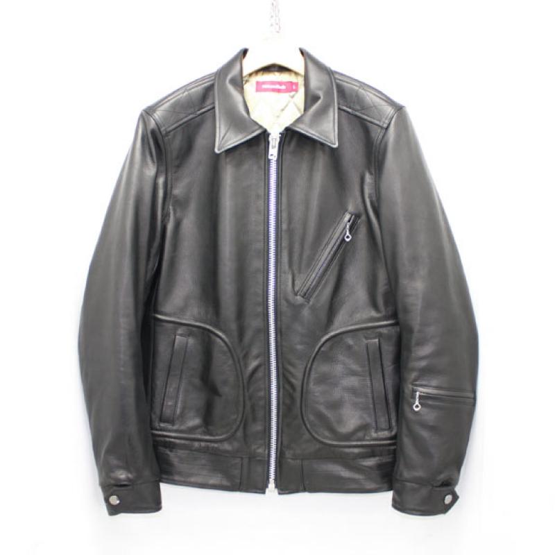 HIDE&SEEK Single Riders JKT (15aw):BLACK !!