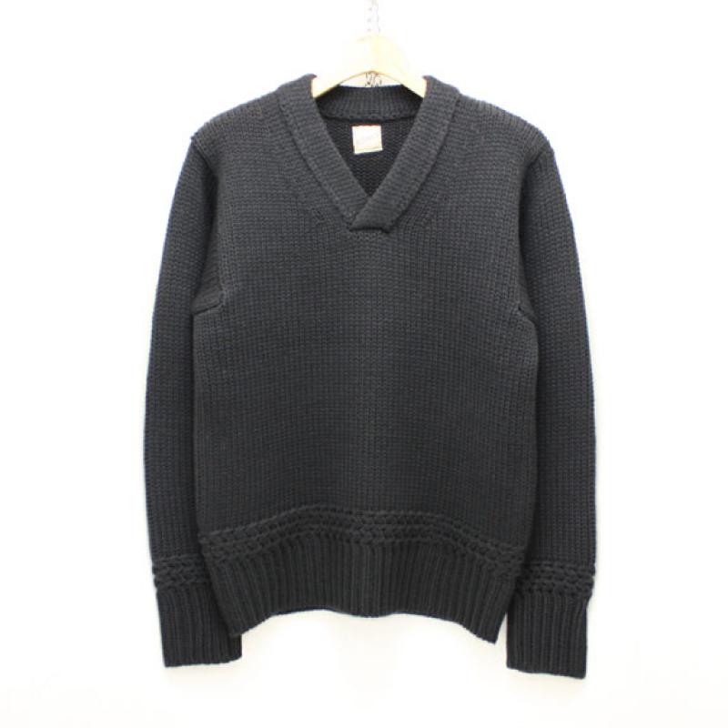 BELAFONTE RAGTIME V KNIT SWEATER:DK NAVY !!