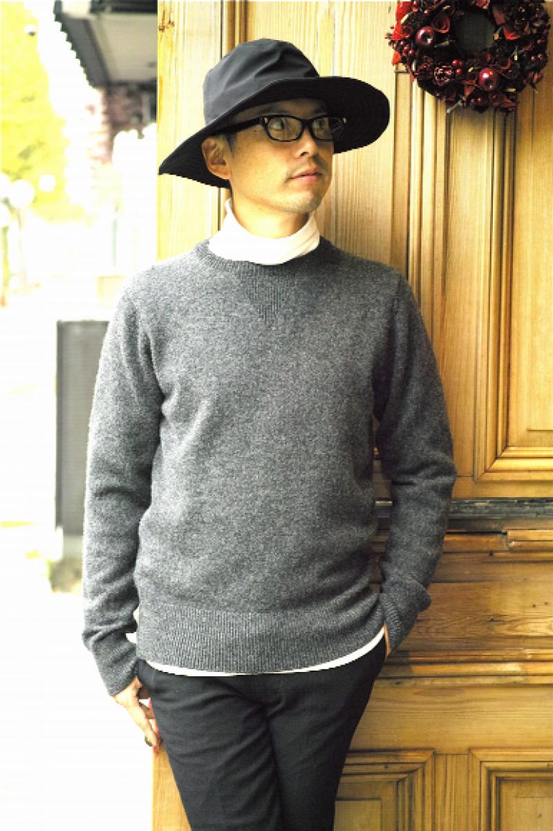 SOPHNET. LAMBS WOOL CREW NECK KNIT