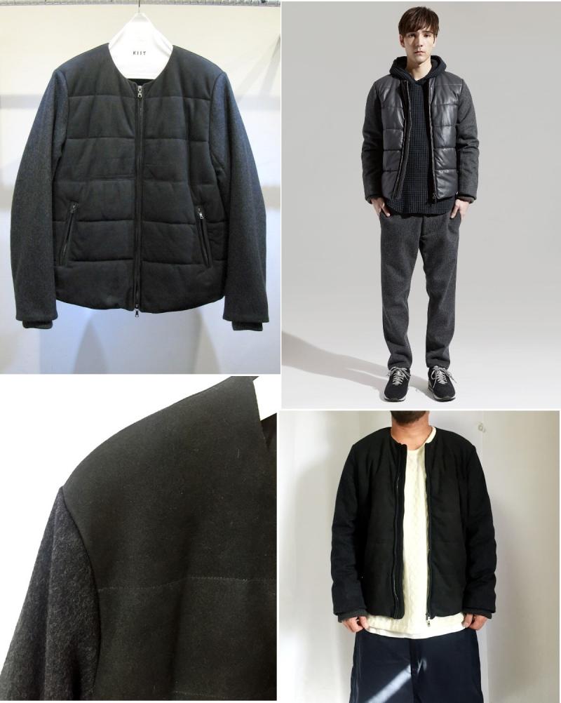 KIIT/LAMB SUExCASHNERE BEAVER NO COLLAR BLOUSON