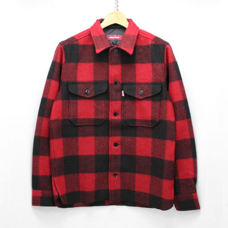 HIDE&SEEK CPO Shirt (15aw):RED (CHECKED) !!