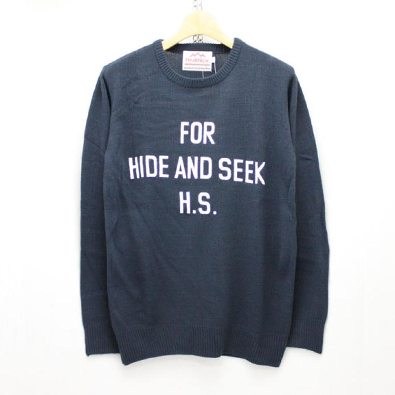 HIDE&SEEK For H.S. Knit L/S (Healthknit):NAVY(SOLID) !!