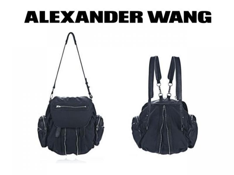 Alexander Wang/MMARTI IN NEPTUNE LEATHER NYLON AND LAMBNAPPA 