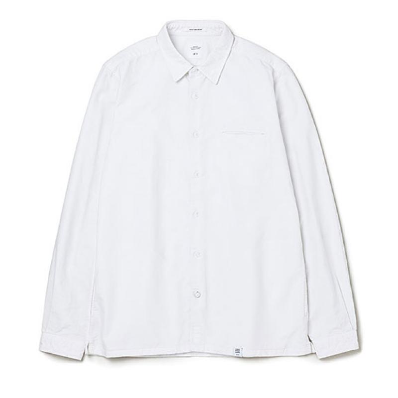 BEDWIN L/S SIDE POCKET OX SHIRT "SHAW":WHITE !!