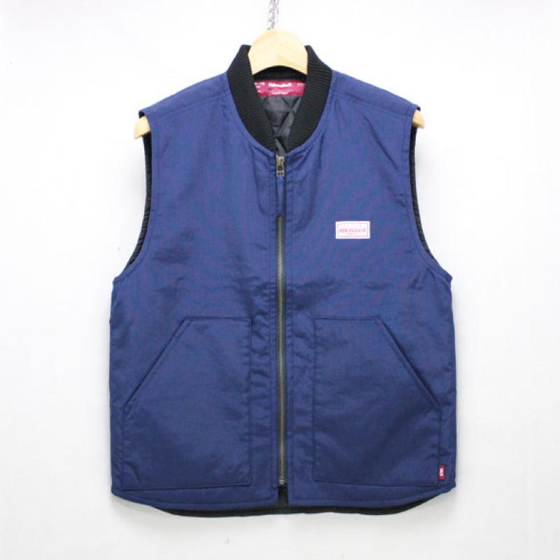 HIDE&SEEK Nylon Vest (16ss):NAVY !!