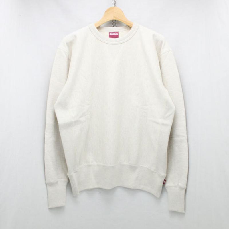 HIDE&SEEK Reverse Weave Sweat Shirt:OATMEAL !!