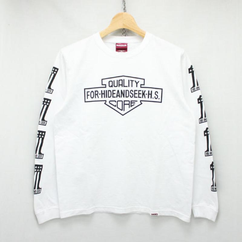 HIDE&SEEK #1 L/S Tee:WHITE !!