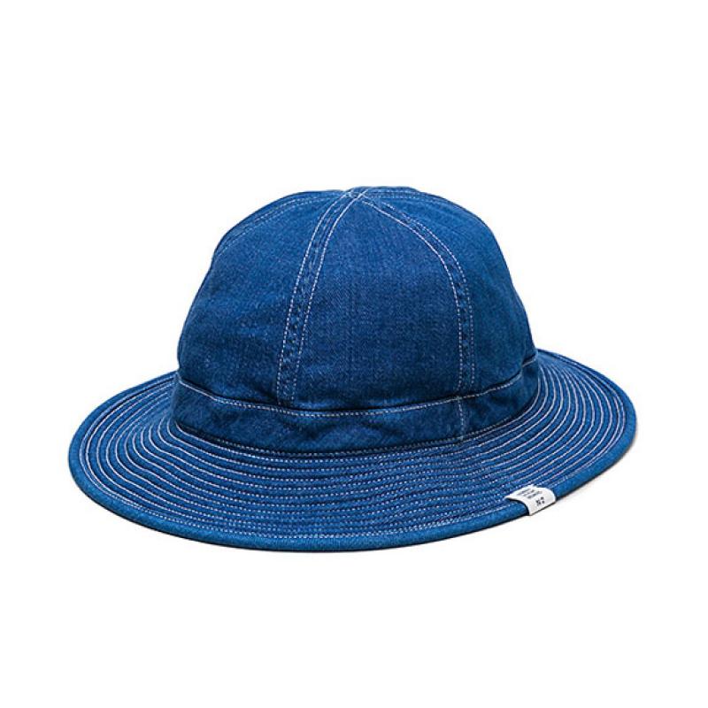 BEDWIN DENIM MILITARY HAT "DELVON":INDIGO !!