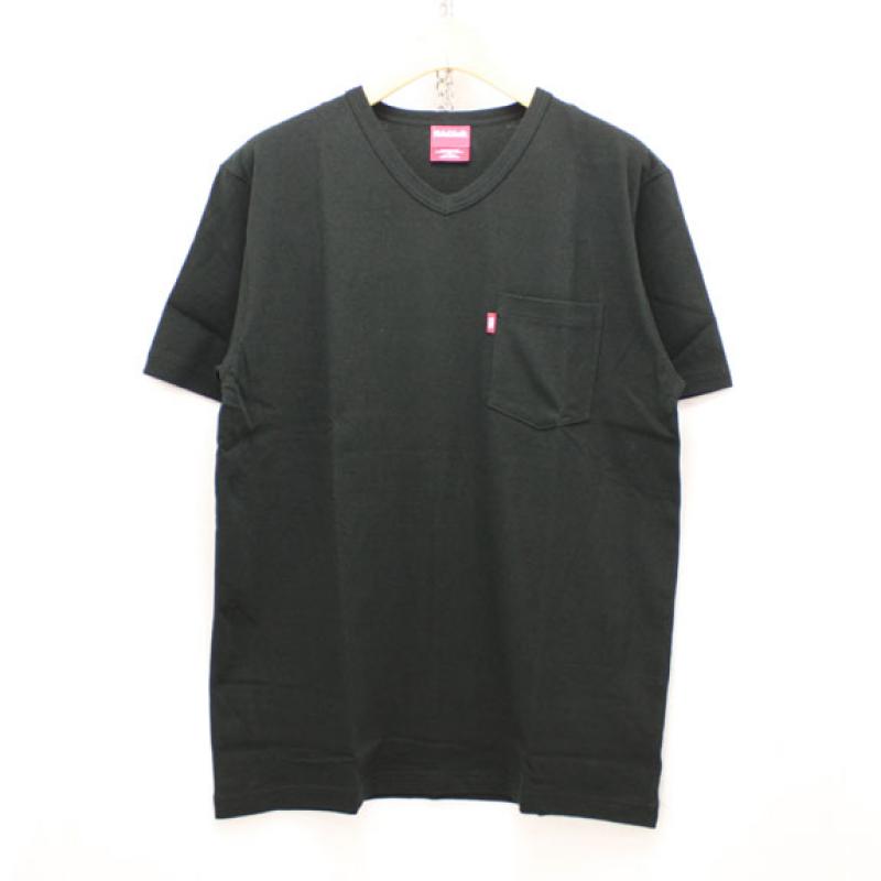 HIDE&SEEK Pocket V-Neck S/S Tee (16ss):BLACK !!