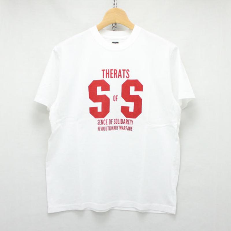 RATS SS T-SHIRT:WHITERED !!