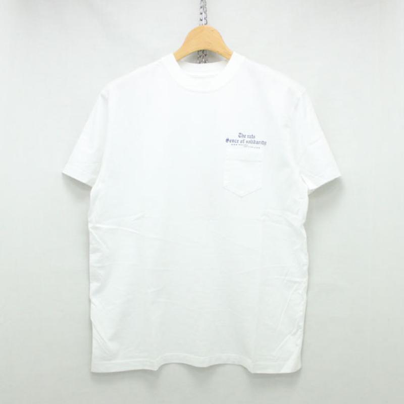 RATS OLD ENGLISH POCKET T-SHIRT:WHITE !!