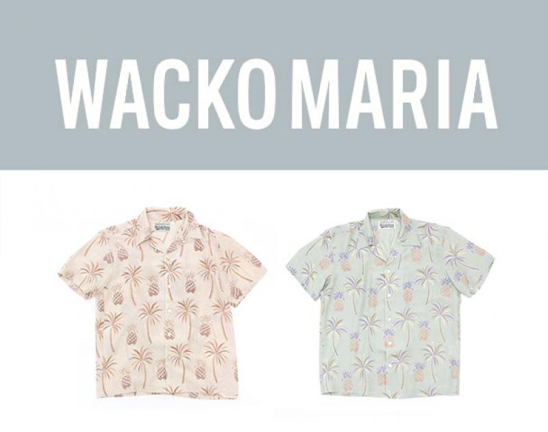 WACKO MARIA / PRINTED PINEAPPLE & PALM TREE S/S HAWAIIAN SHIRT پ